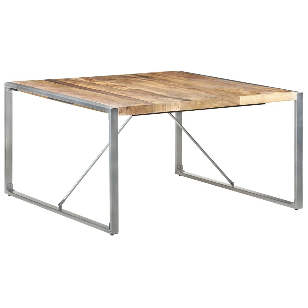 Table à manger 140x140x75 cm Bois de manguier brut - XIOS