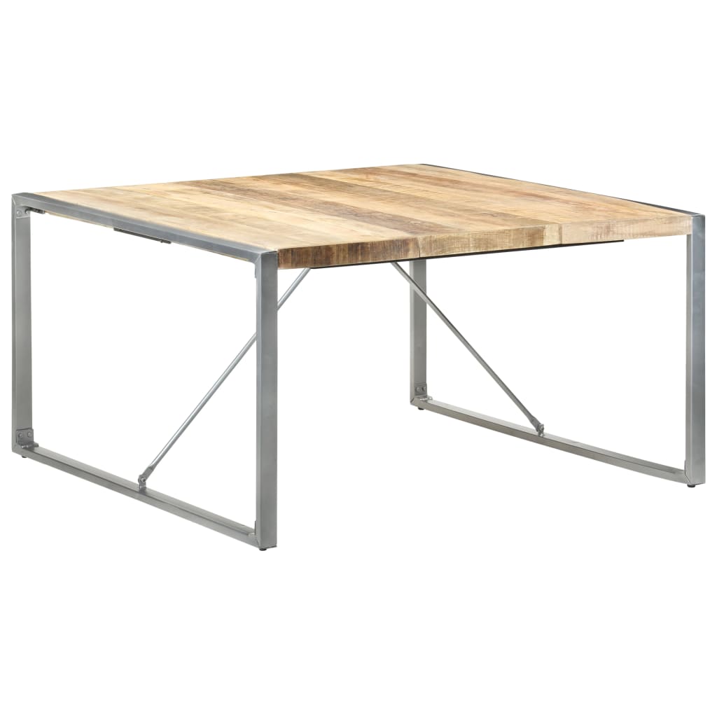 Table à manger 140x140x75 cm Bois de manguier brut - XIOS