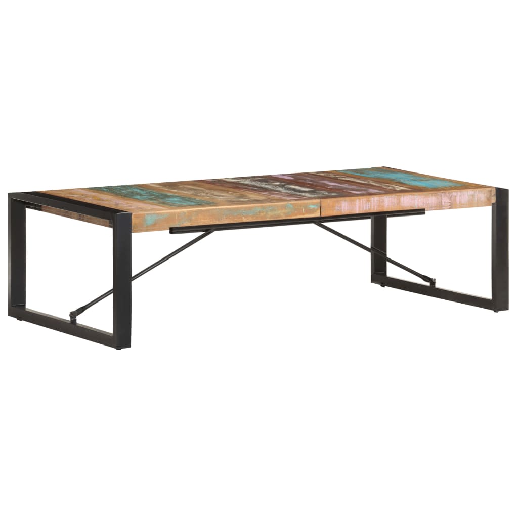 Table basse 140x70x40 cm Bois de récupération solide - XIOS