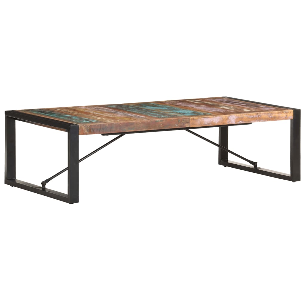 Table basse 140x70x40 cm Bois de récupération solide - XIOS