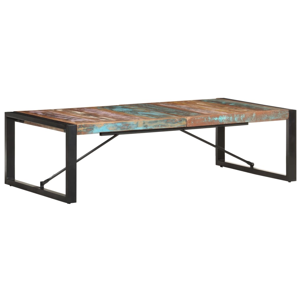 Table basse 140x70x40 cm Bois de récupération solide - XIOS
