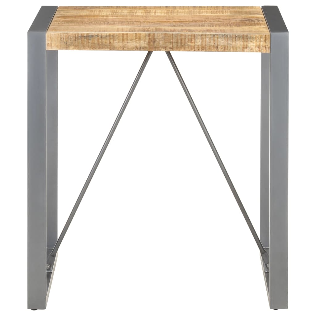 Table de salle à manger 70x70x75cm Bois de manguier massif brut