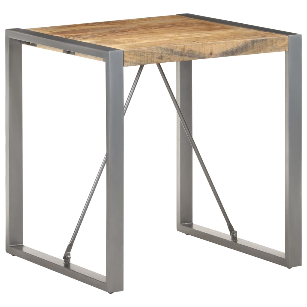 Table de salle à manger 70x70x75cm Bois de manguier massif brut