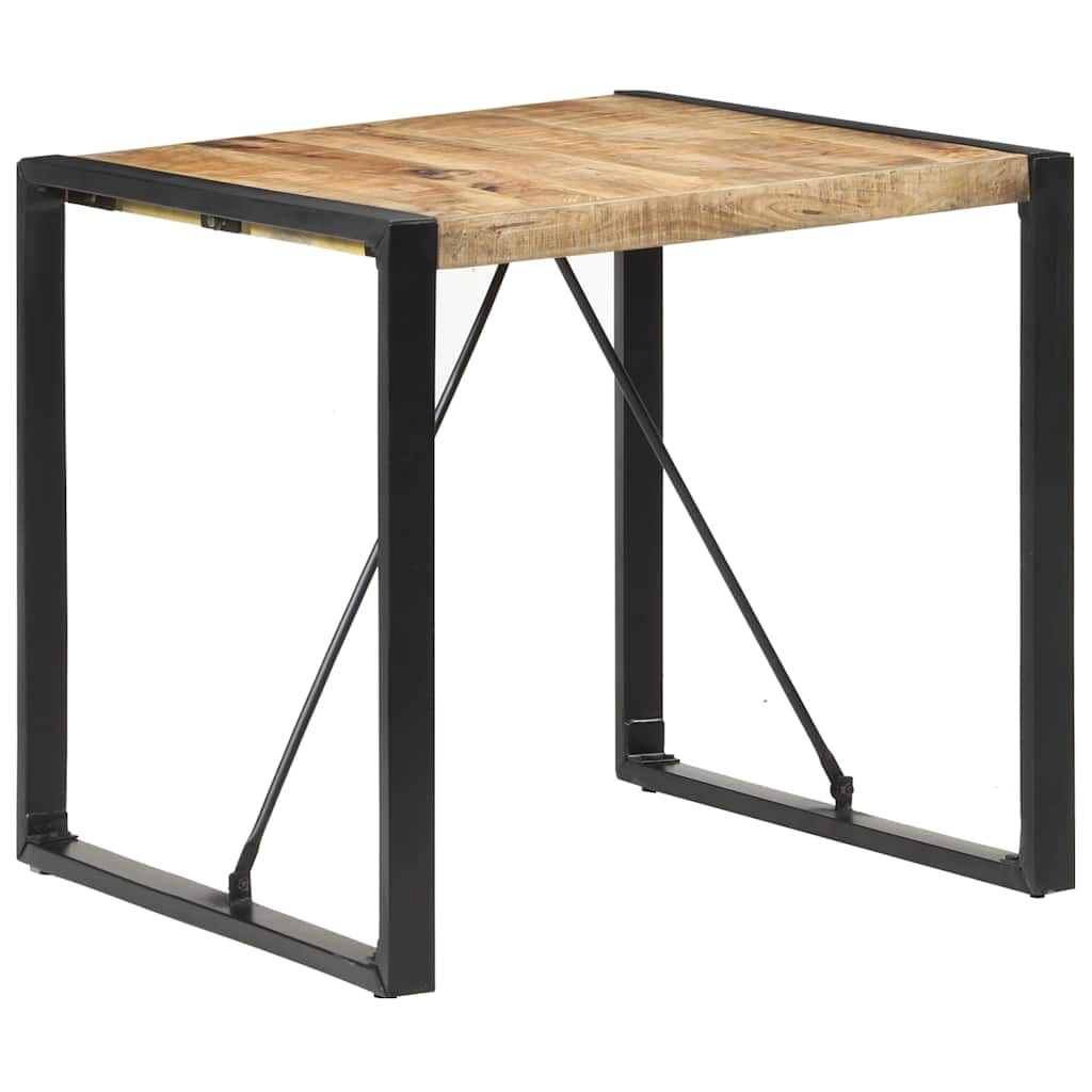 Table à manger 80x80x75 cm Bois de manguier brut