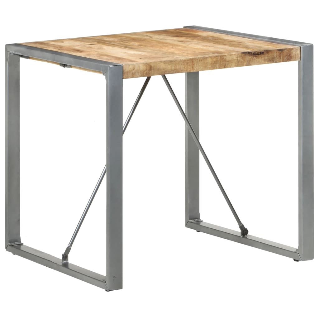 Table à manger 80x80x75 cm bois de manguier brut - XIOS