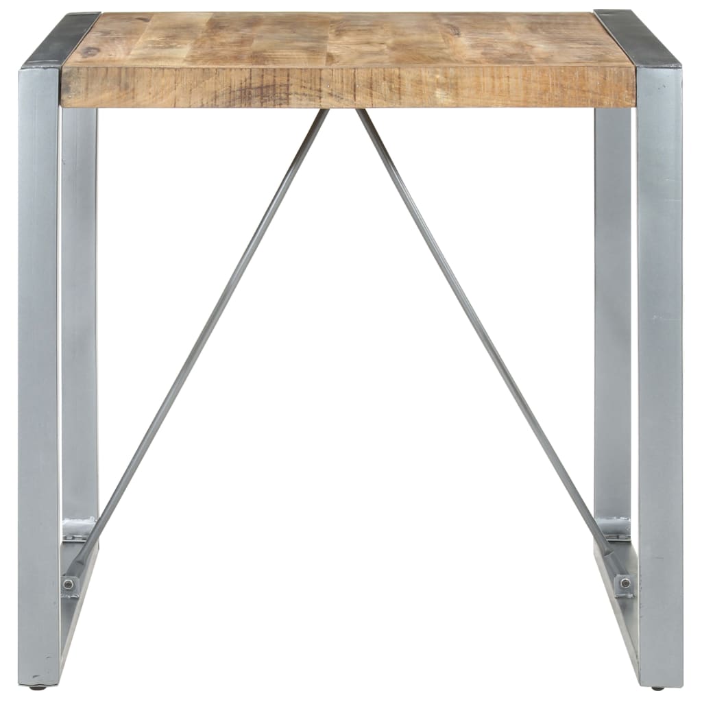 Table à manger 80x80x75 cm bois de manguier brut - XIOS