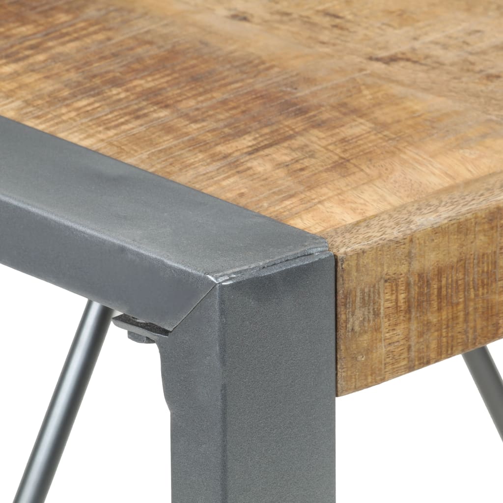 Table à manger 80x80x75 cm bois de manguier brut - XIOS