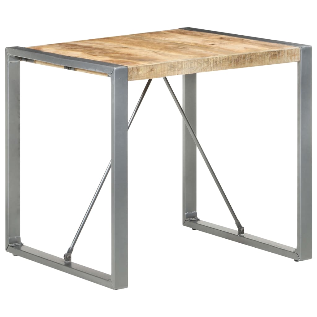 Table à manger 80x80x75 cm bois de manguier brut - XIOS