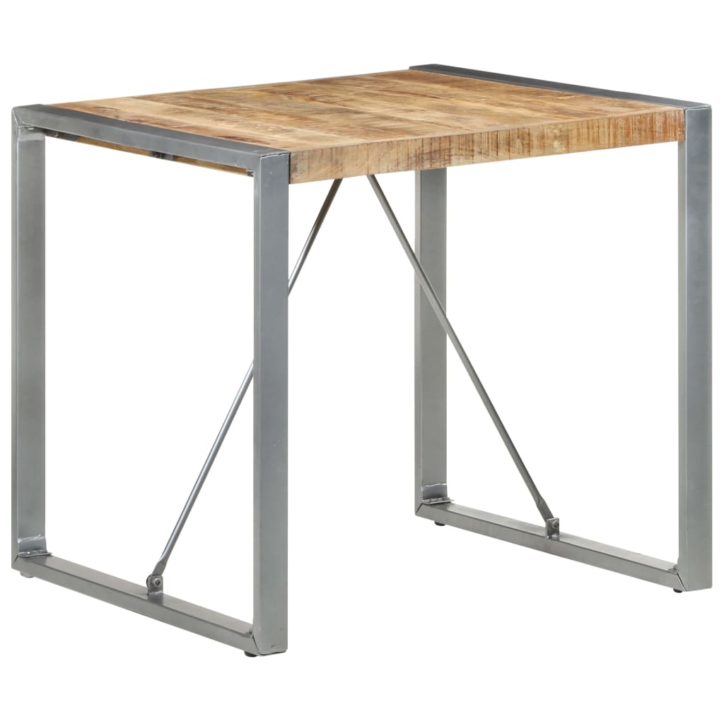 Table à manger 80x80x75 cm bois de manguier brut - XIOS
