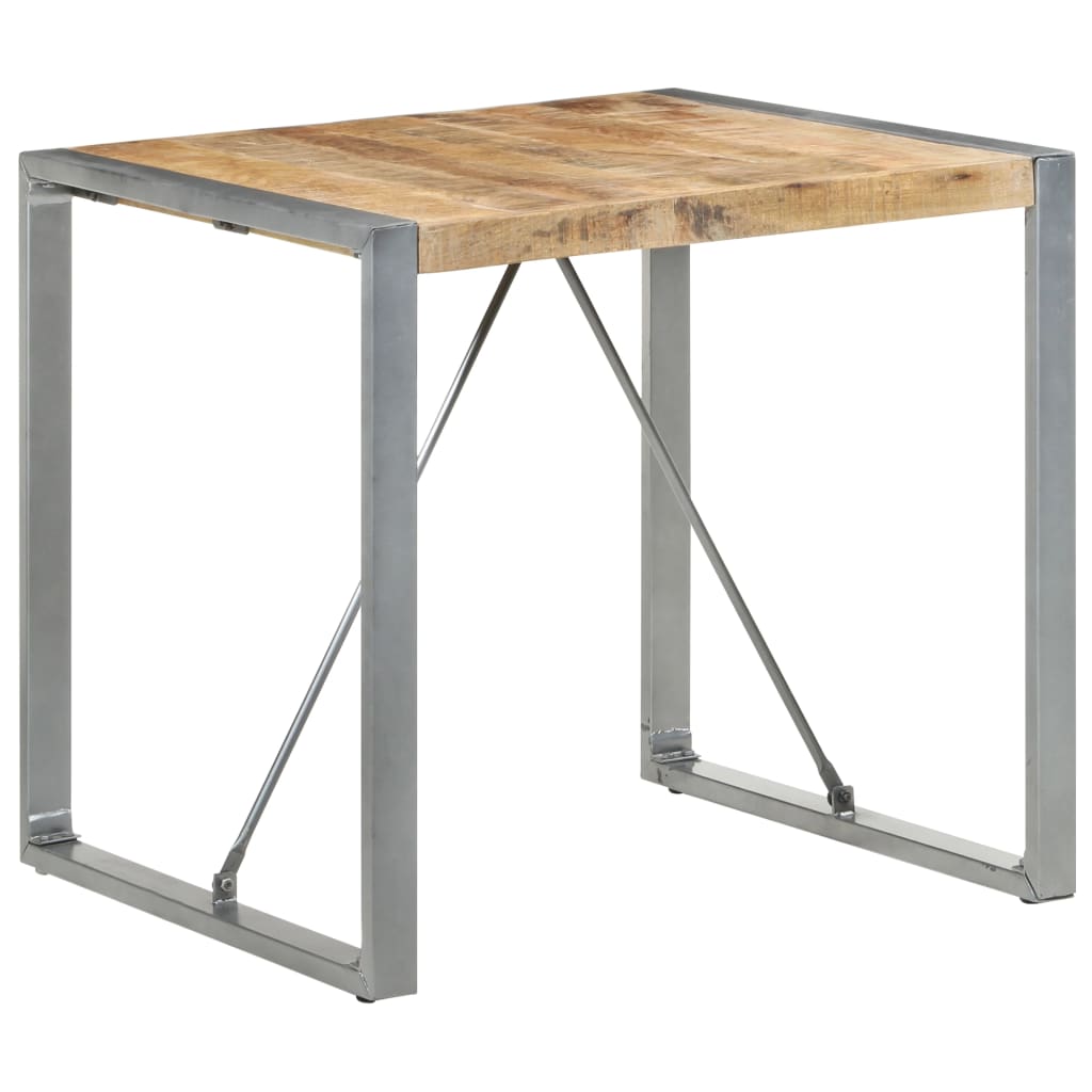 Table à manger 80x80x75 cm bois de manguier brut - XIOS