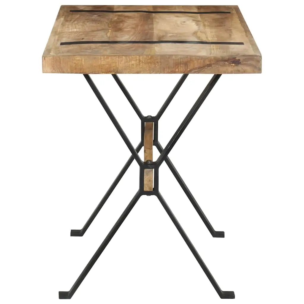 Table à manger 120x60x76 cm bois de manguier brut - XIOS