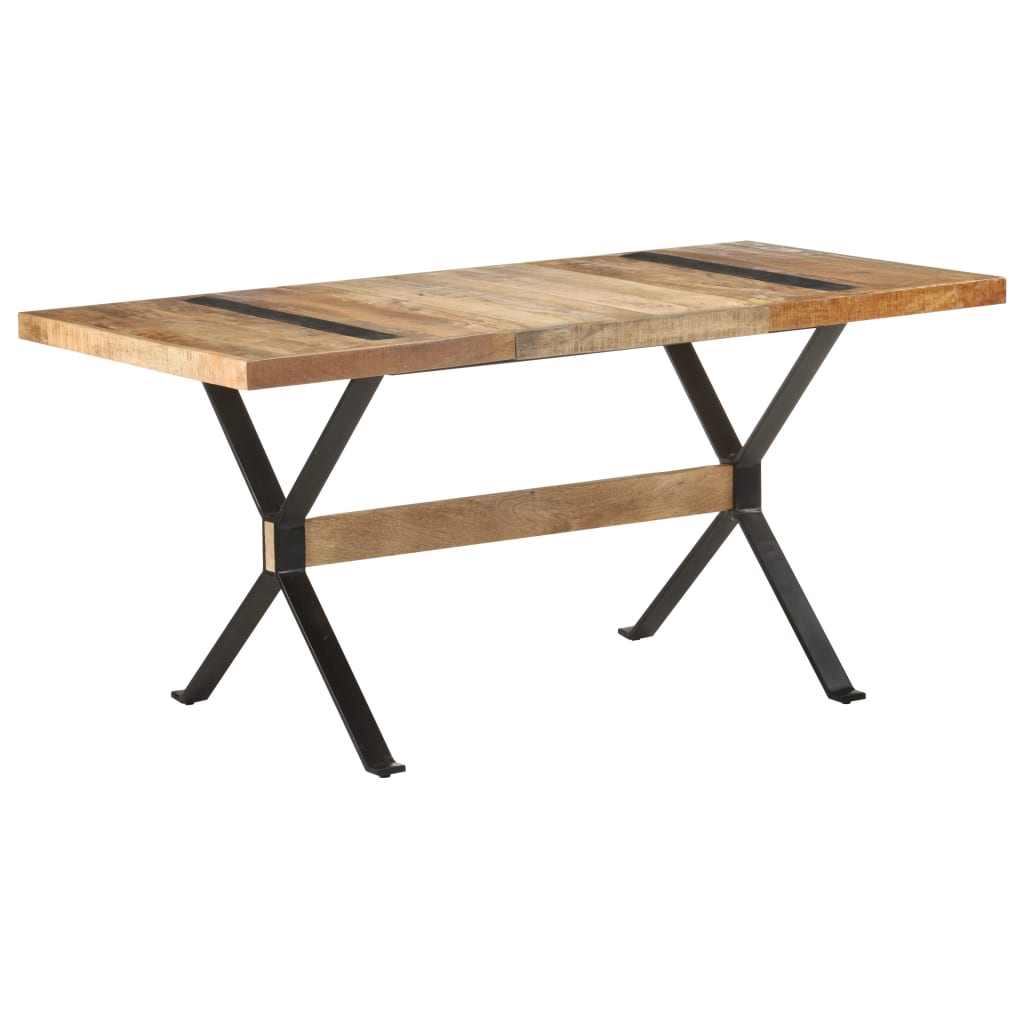 Table de salle à manger 160x80x76 cm Bois de manguier brut - XIOS