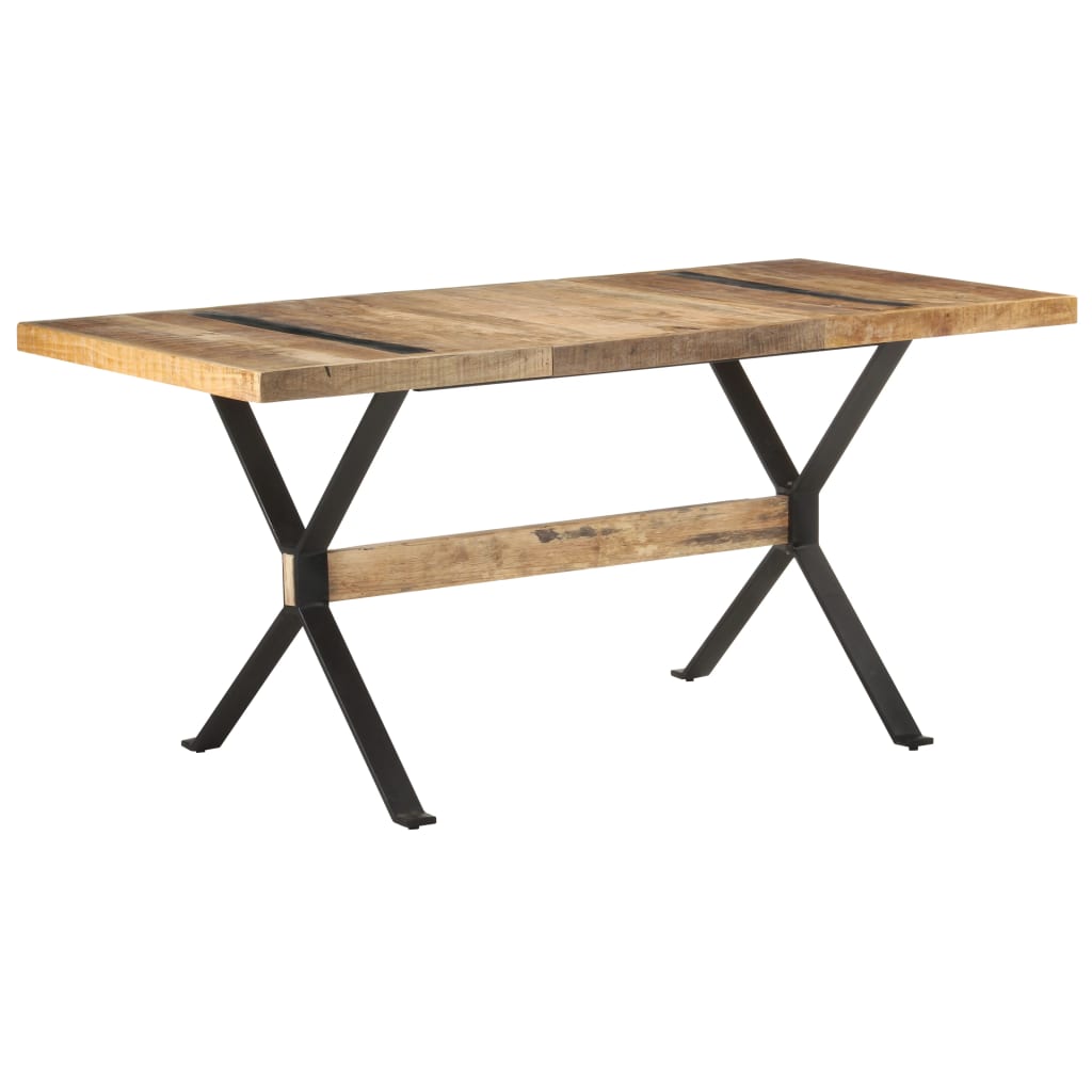 Table de salle à manger 160x80x76 cm Bois de manguier brut - XIOS