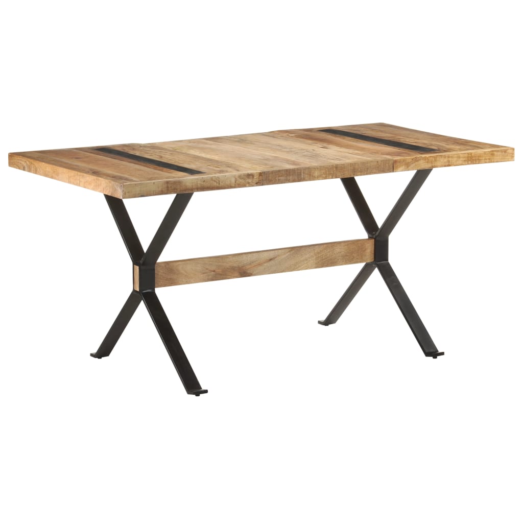Table de salle à manger 160x80x76 cm Bois de manguier brut - XIOS