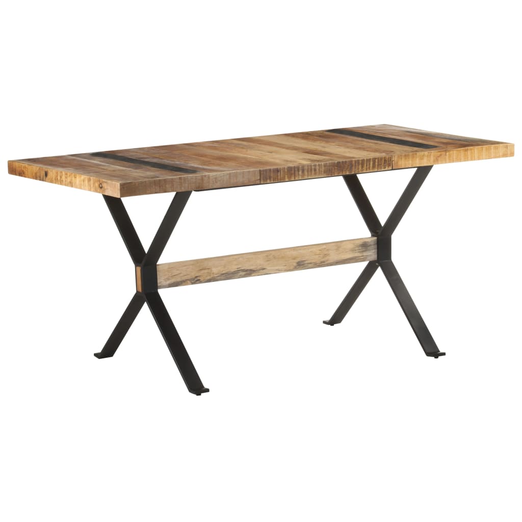Table de salle à manger 160x80x76 cm Bois de manguier brut - XIOS