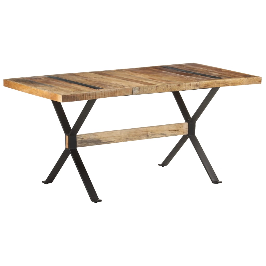 Table de salle à manger 160x80x76 cm Bois de manguier brut - XIOS