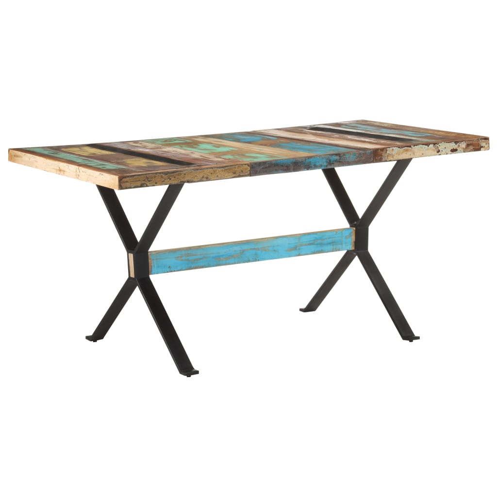 Table de salle à manger 160x80x76cm Bois de récupération massif - XIOS