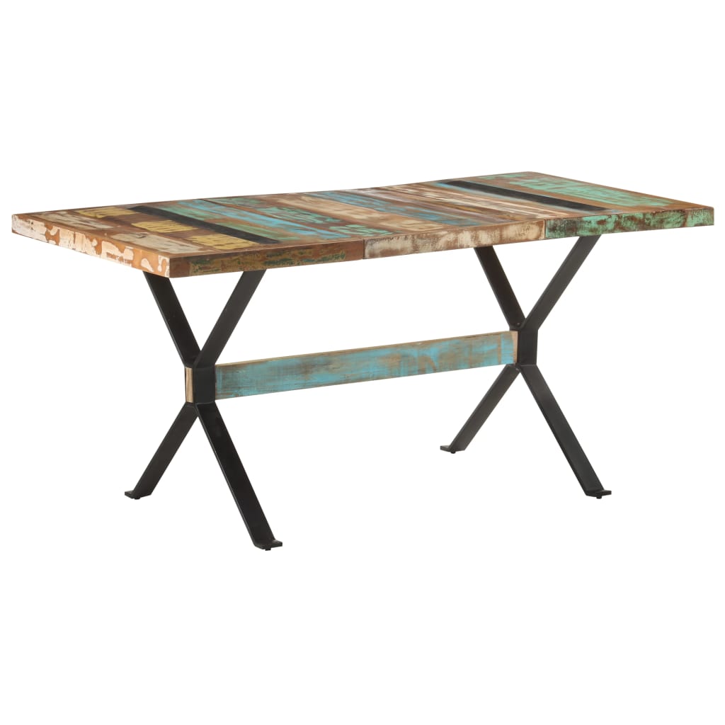 Table de salle à manger 160x80x76cm Bois de récupération massif - XIOS
