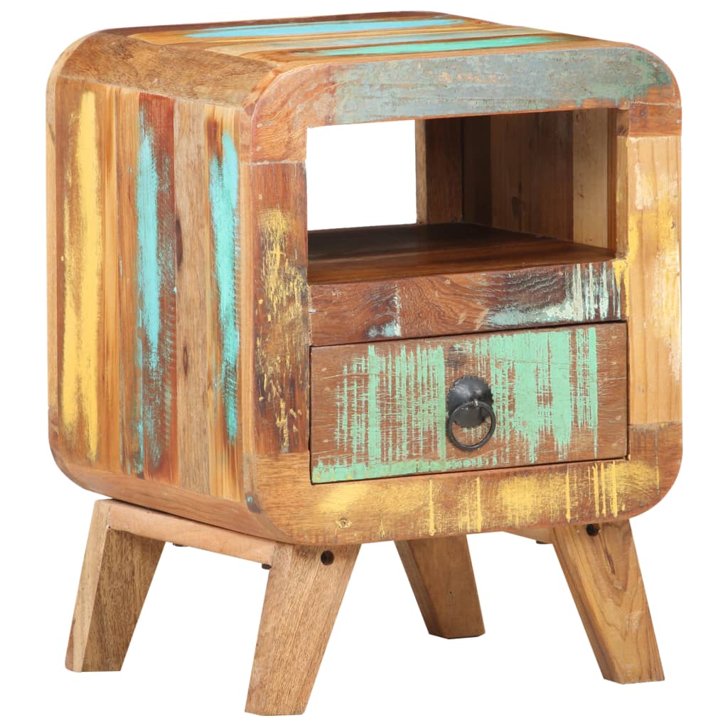 Table de chevet 30x30x41 cm Bois de récupération massif - XIOS
