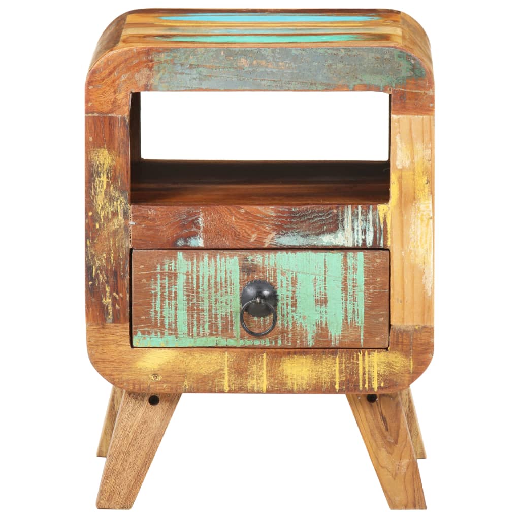 Table de chevet 30x30x41 cm Bois de récupération massif - XIOS