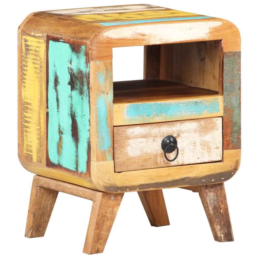 Table de chevet 30x30x41 cm Bois de récupération massif - XIOS