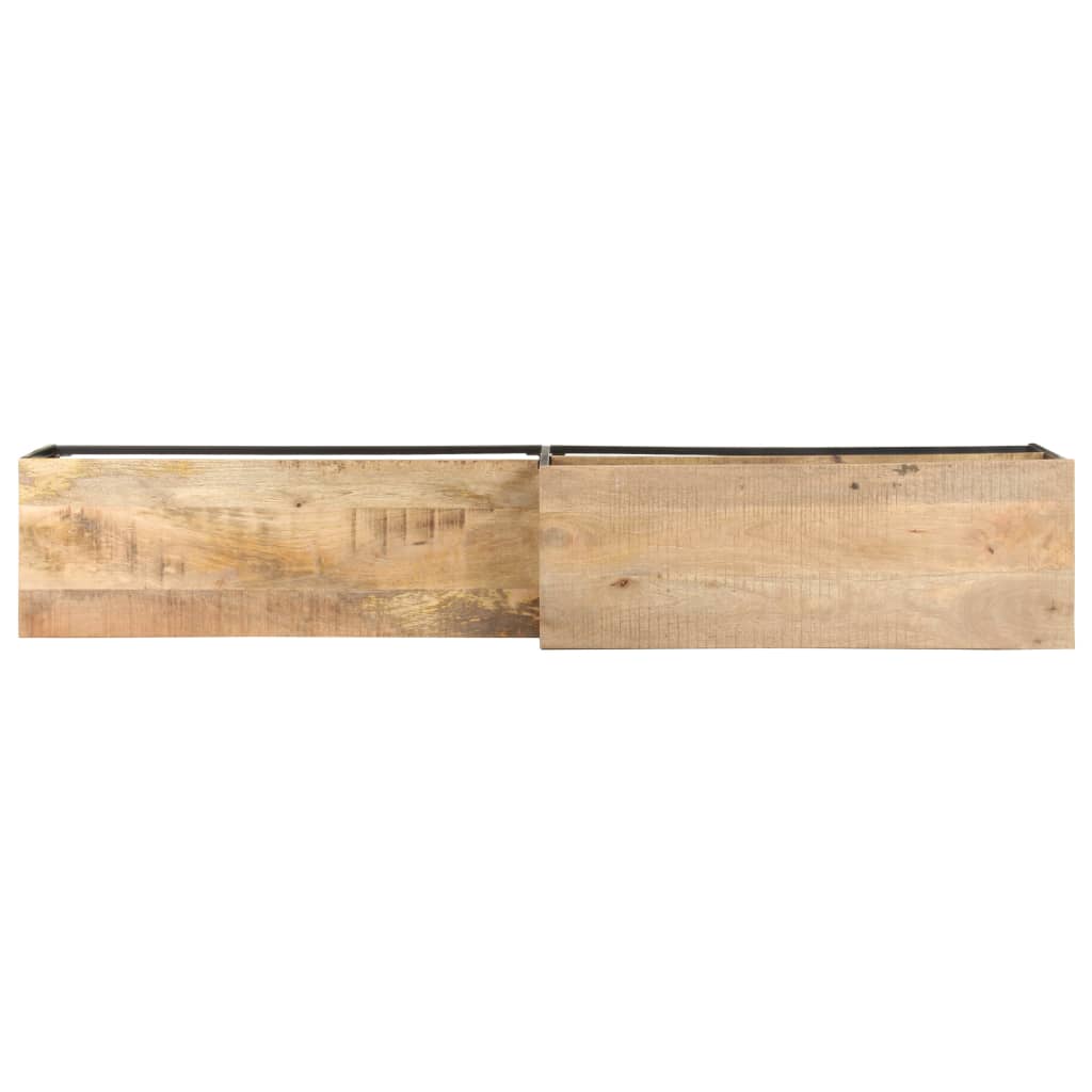 Meuble TV 180x30x50 cm Bois de manguier brut - XIOS