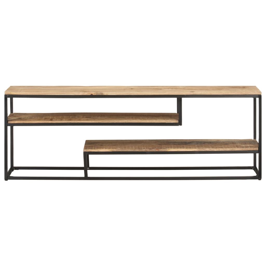 Meuble TV 130x30x45 cm Bois de manguier brut - XIOS