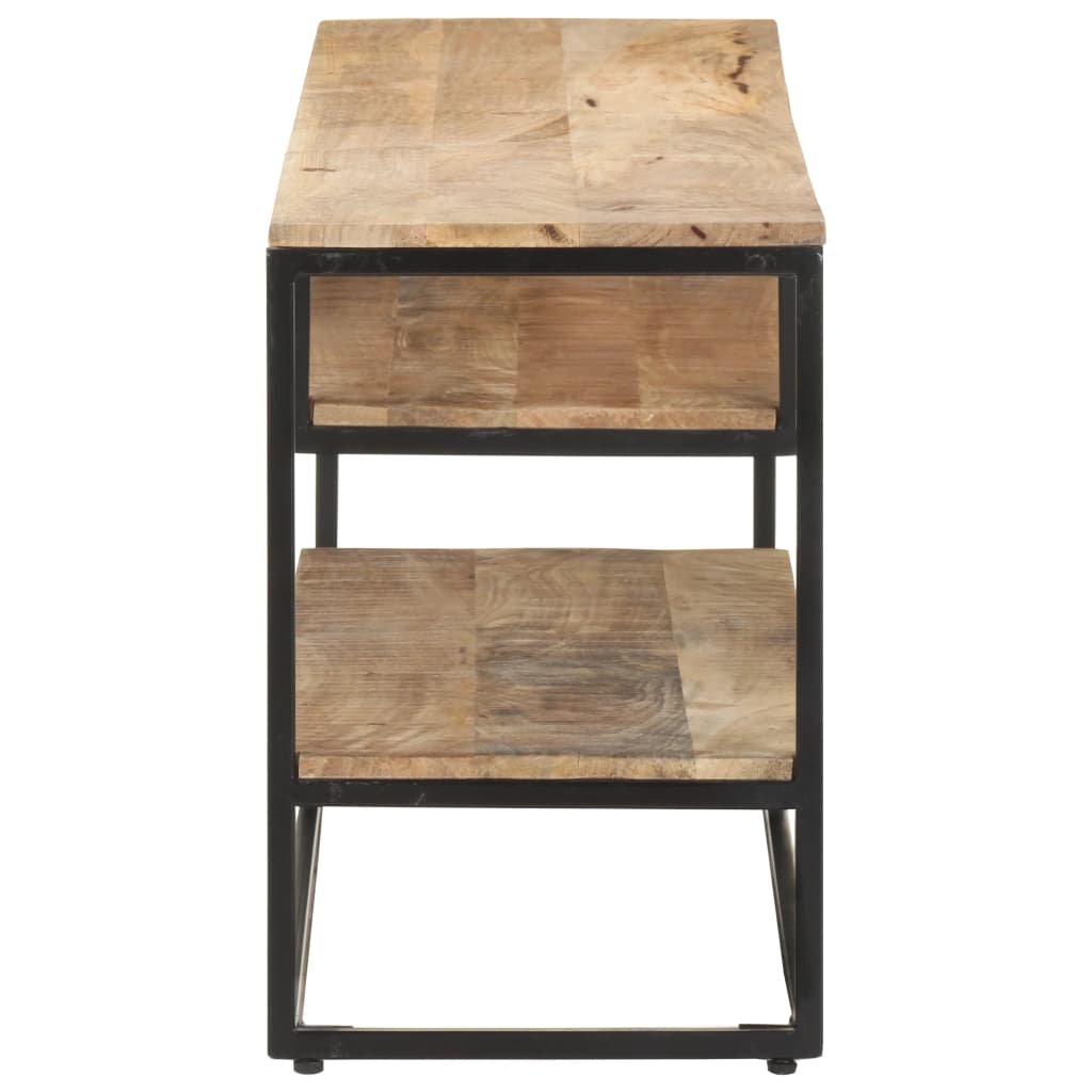 Meuble TV 130x30x45 cm Bois de manguier brut - XIOS