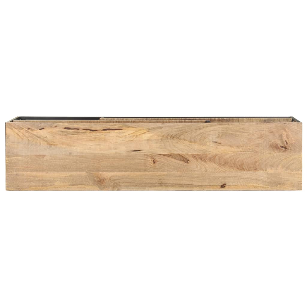 Meuble TV 130x30x45 cm Bois de manguier brut - XIOS