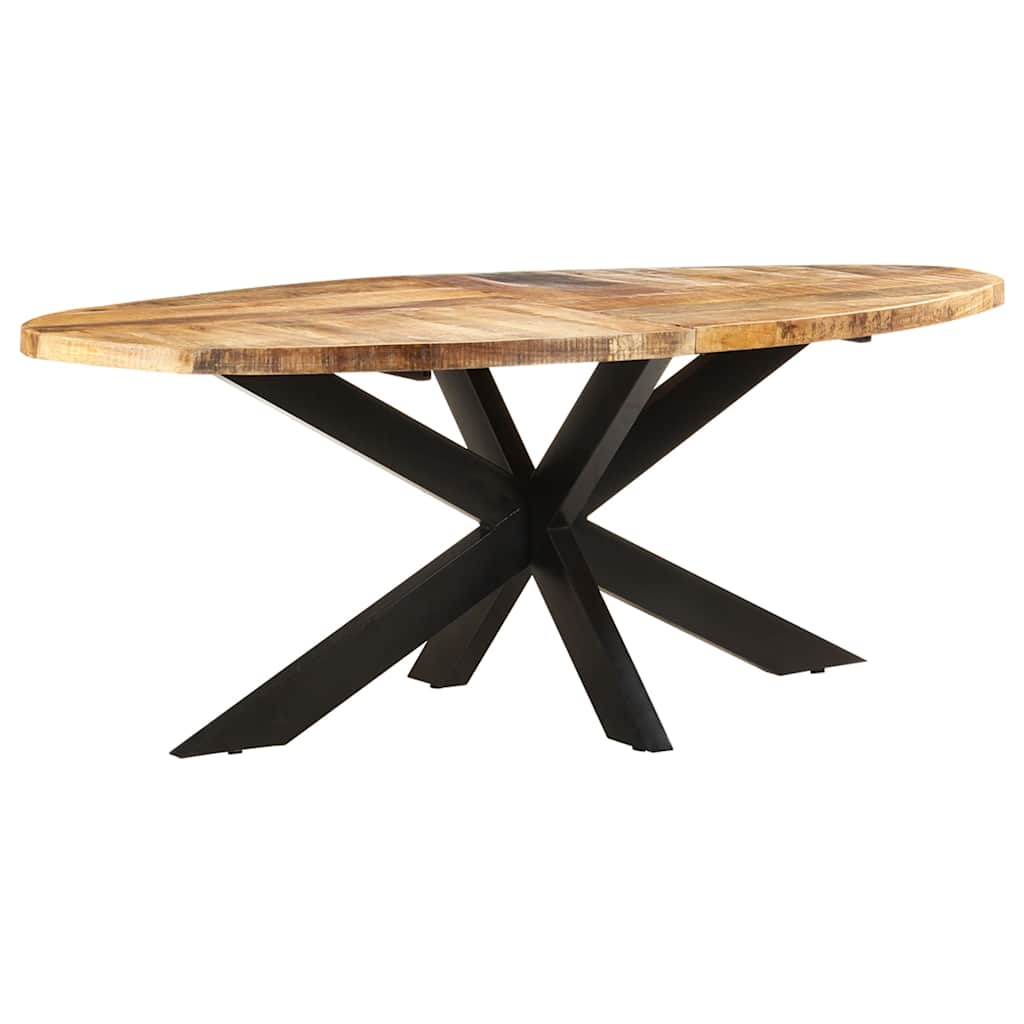 Table à dîner ovale 200x100x75 cm Bois de manguier brut - XIOS