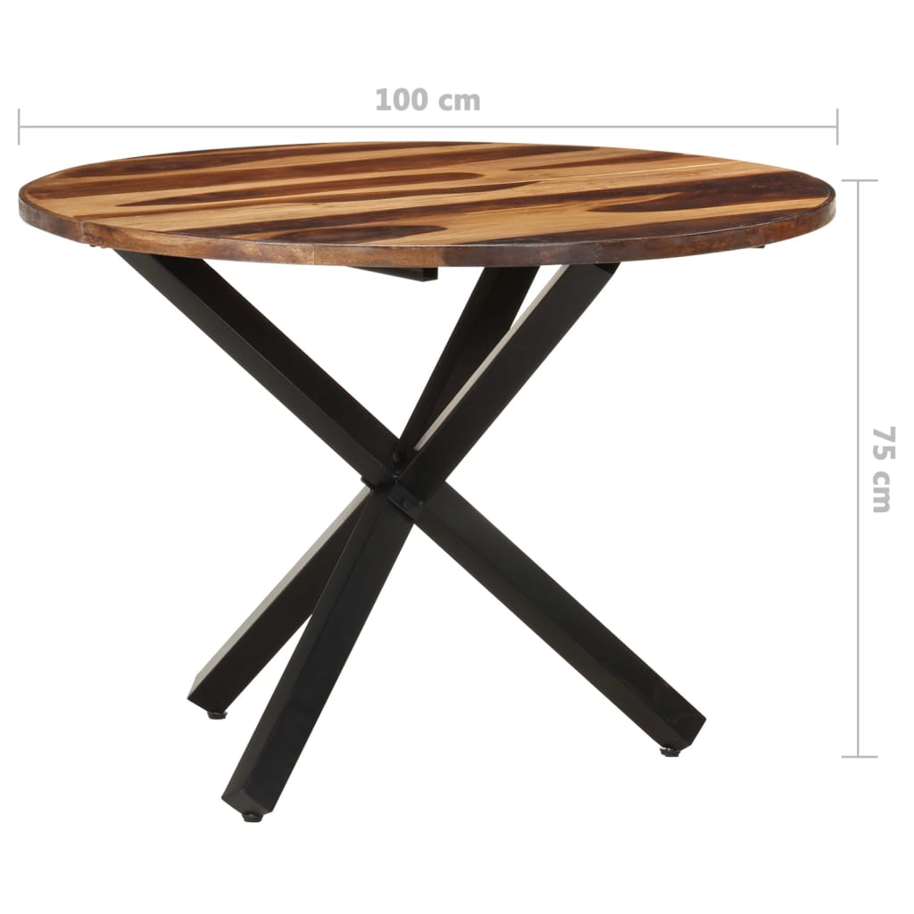 Table de salle à manger 100x100x75 cm Bois d'acacia