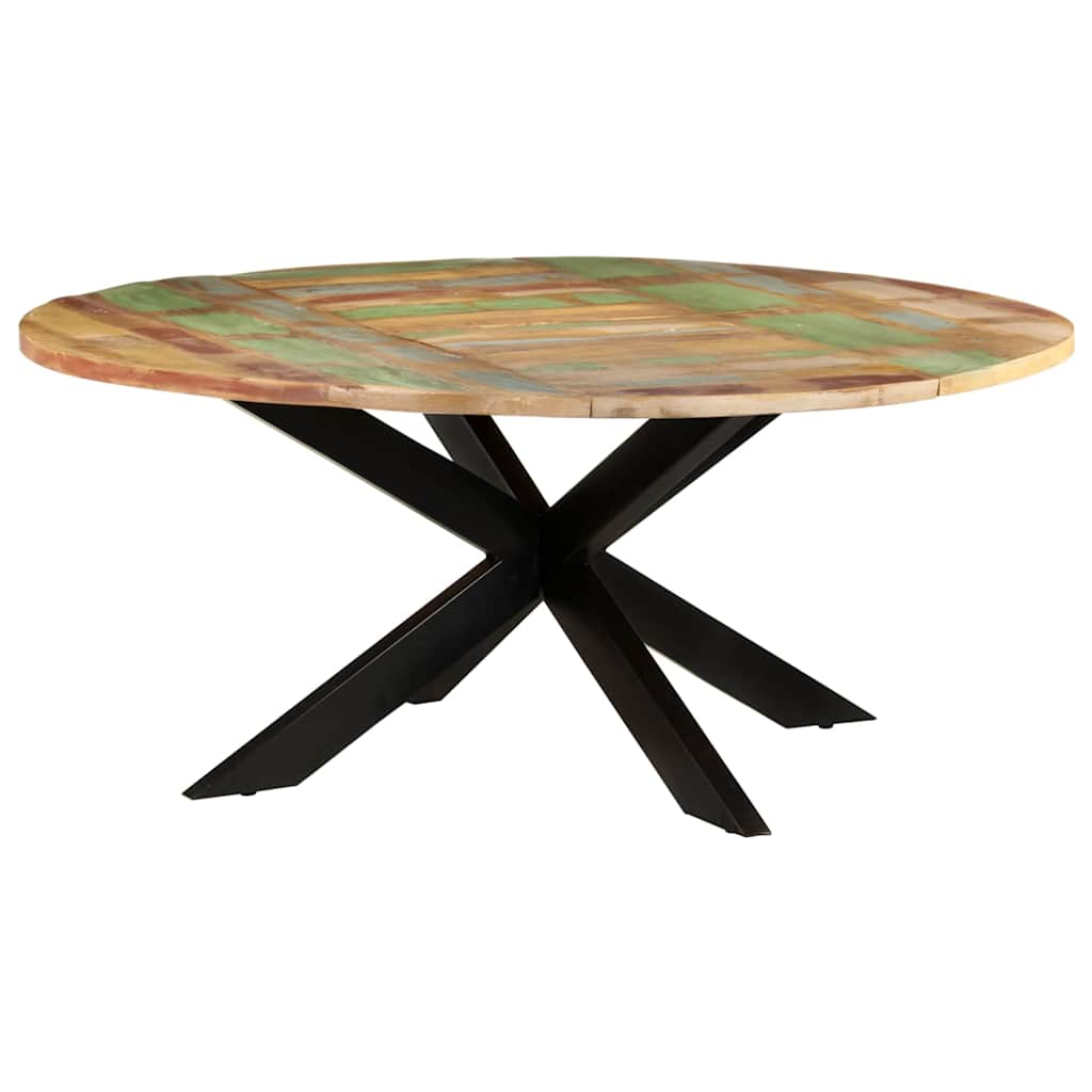 Table à manger ronde 175x75 cm Bois de récupération massif