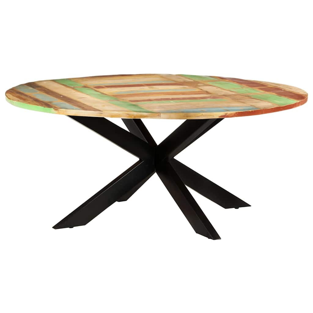 Table à manger ronde 175x75 cm Bois de récupération massif