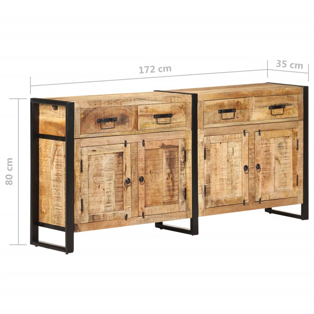 Buffet 172x35x80 cm Bois de manguier massif - XIOS