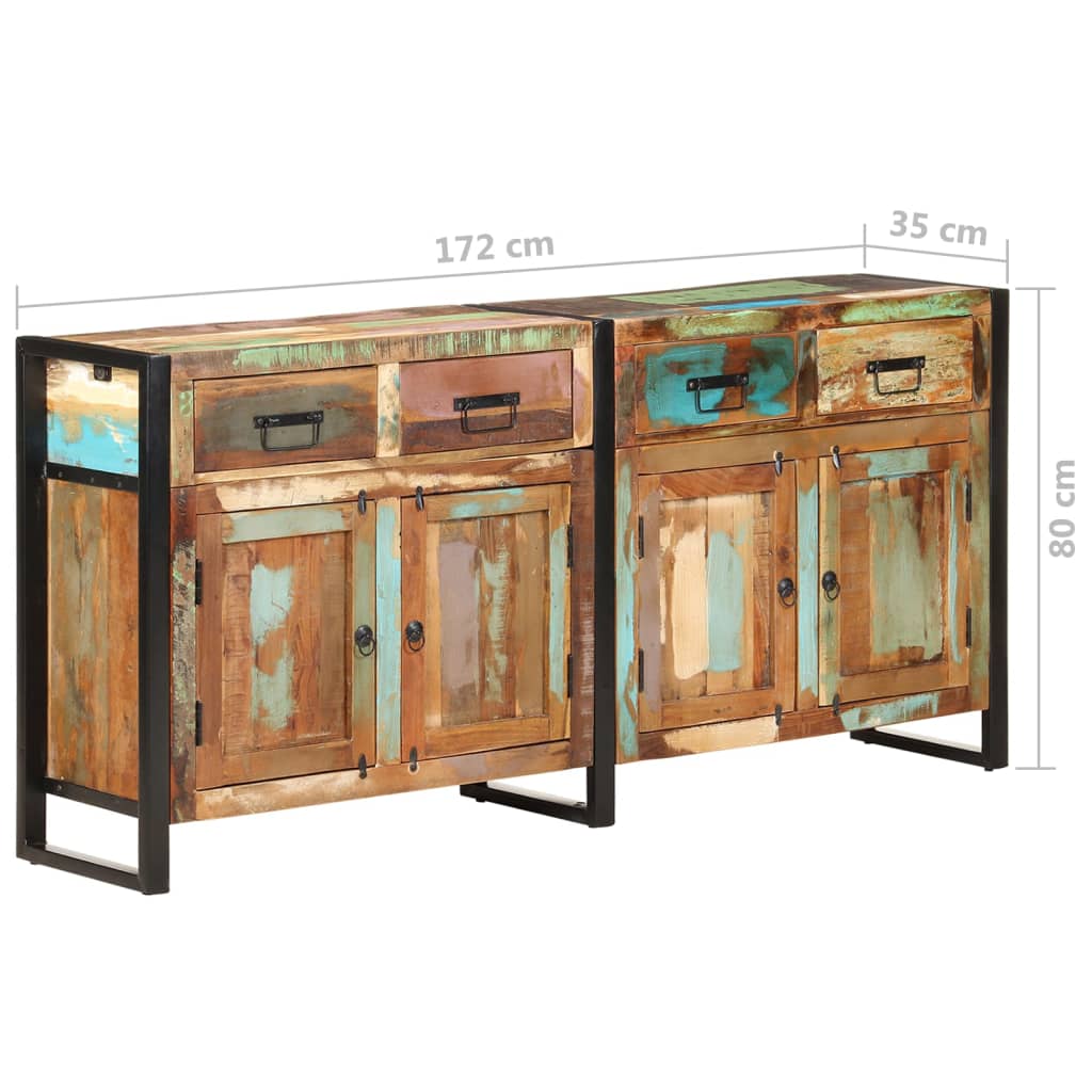 Buffet 172x35x80 cm Bois de récupération massif - XIOS