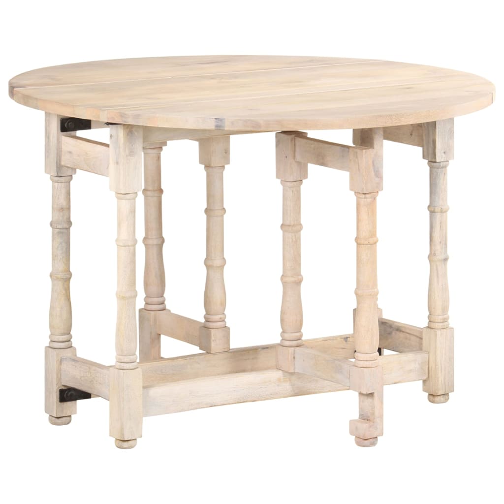 Table à manger Rond 110x76 cm Bois de manguier massif - XIOS