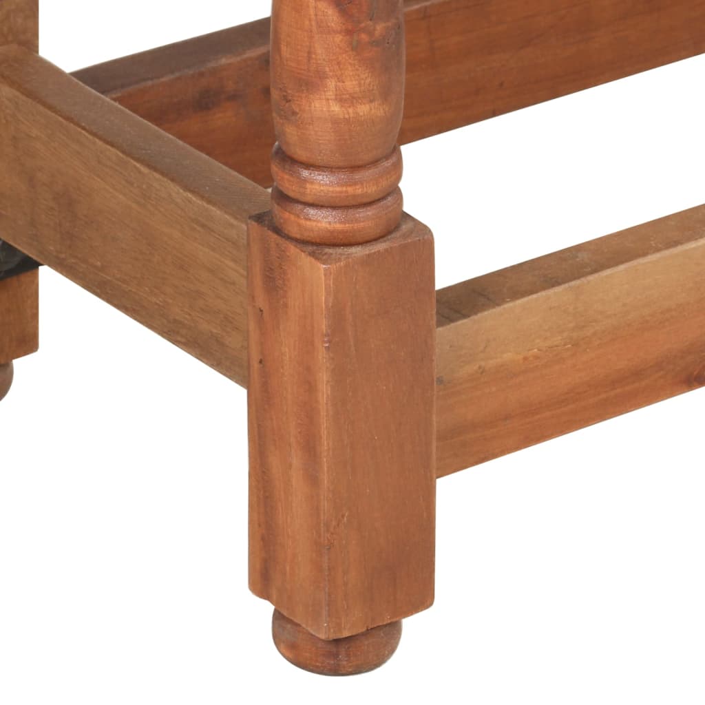 Table à manger Rond 110x76 cm Bois de manguier massif - XIOS
