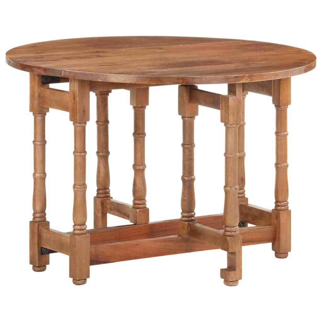 Table à manger Rond 110x76 cm Bois de manguier massif - XIOS