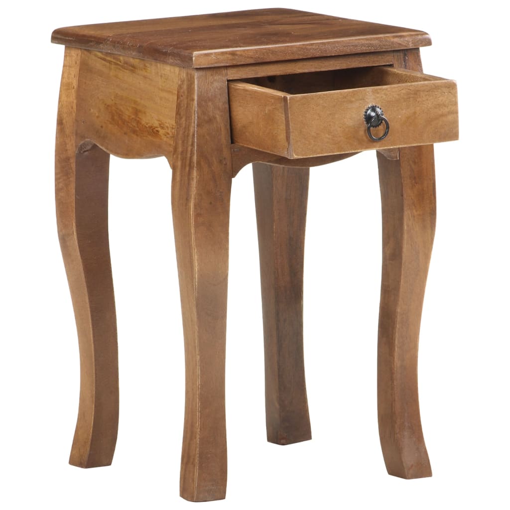Table de chevet 28x28x46 cm Bois de manguier massif - XIOS