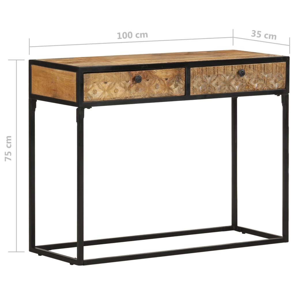Table console 100x35x75 cm Bois de manguier massif - XIOS