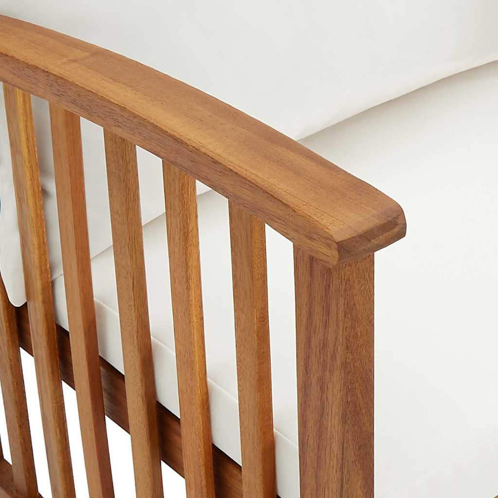 Chaises de jardin avec coussins lot de 2 Bois d'acacia massif