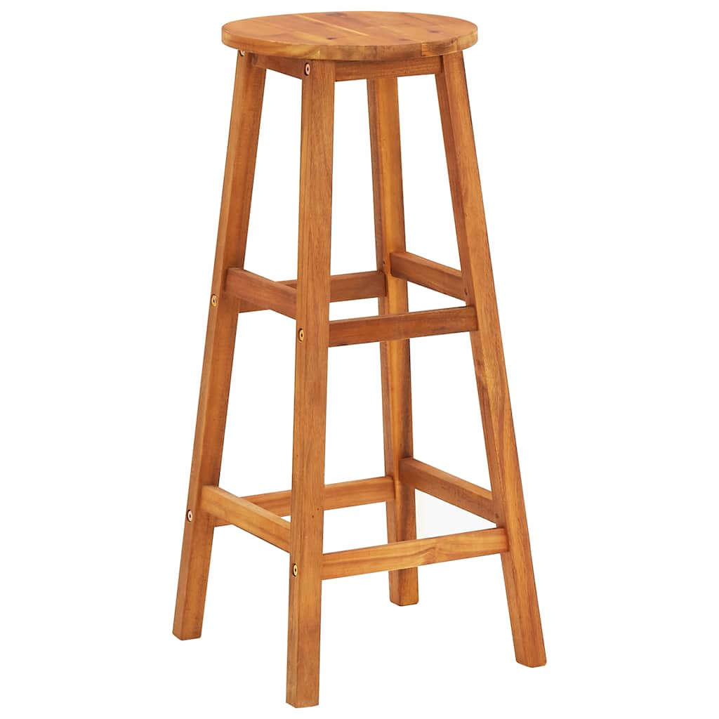 Tabourets de bar lot de 4 bois d'acacia solide - XIOS