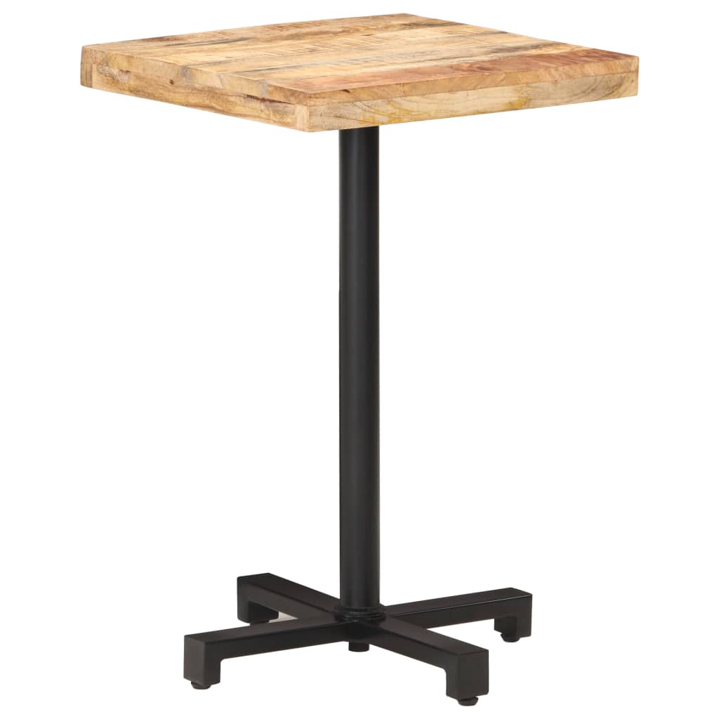 Table de bistro Carrée 50x50x75 cm Bois de manguier brut - XIOS