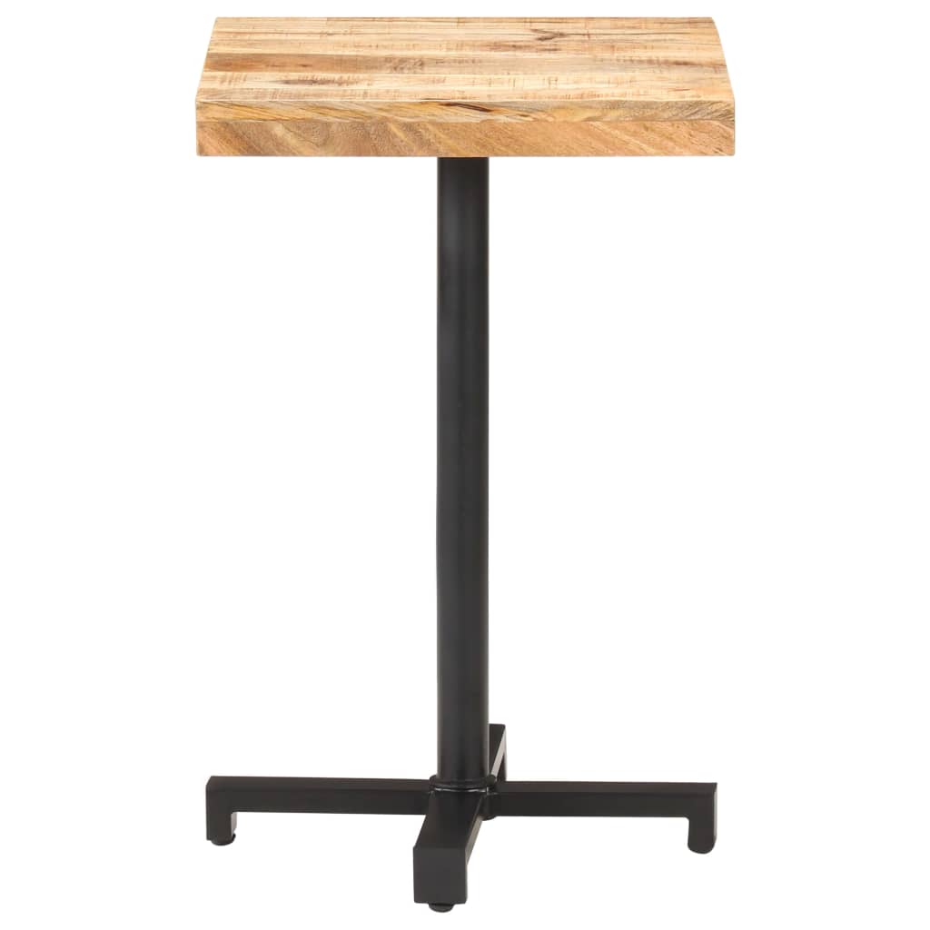 Table de bistro Carrée 50x50x75 cm Bois de manguier brut - XIOS