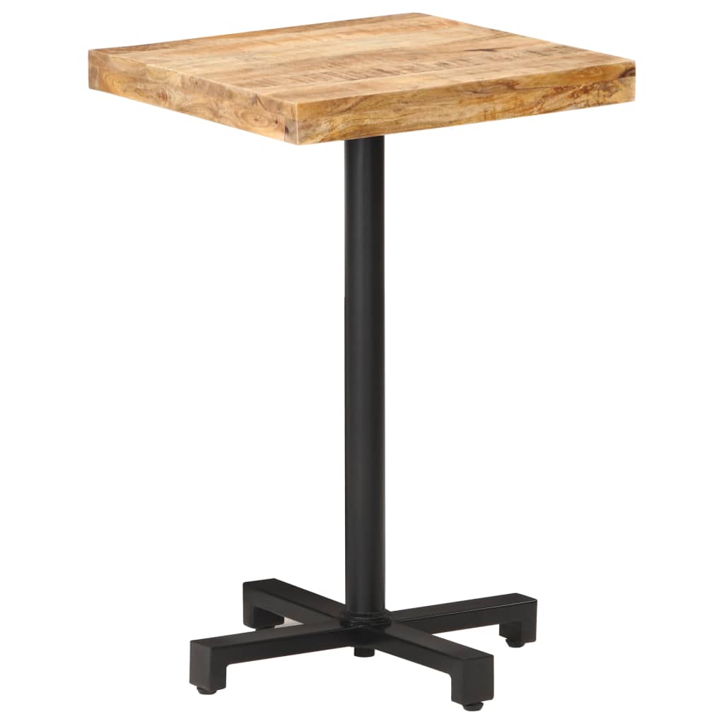 Table de bistro Carrée 50x50x75 cm Bois de manguier brut - XIOS