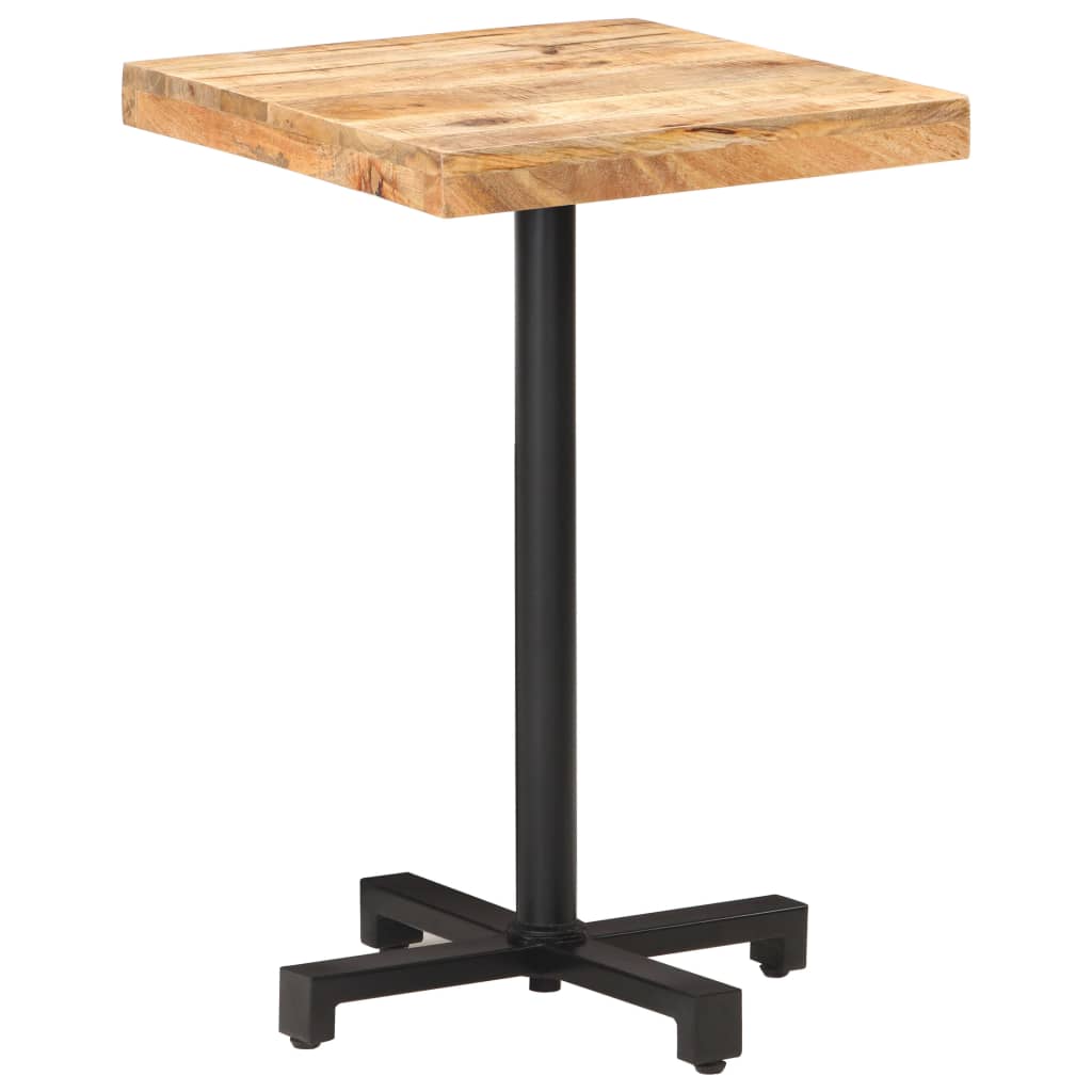 Table de bistro Carrée 50x50x75 cm Bois de manguier brut - XIOS