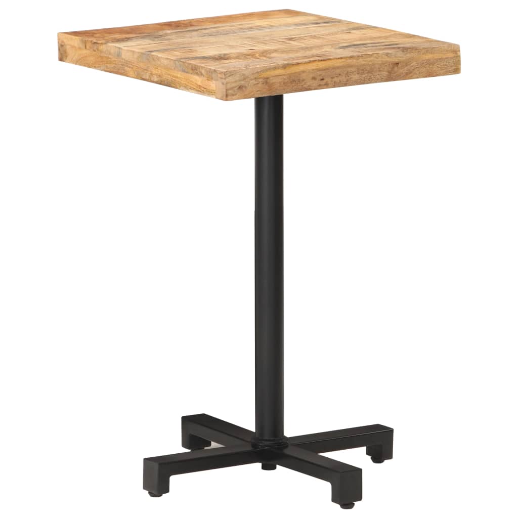 Table de bistro Carrée 50x50x75 cm Bois de manguier brut - XIOS