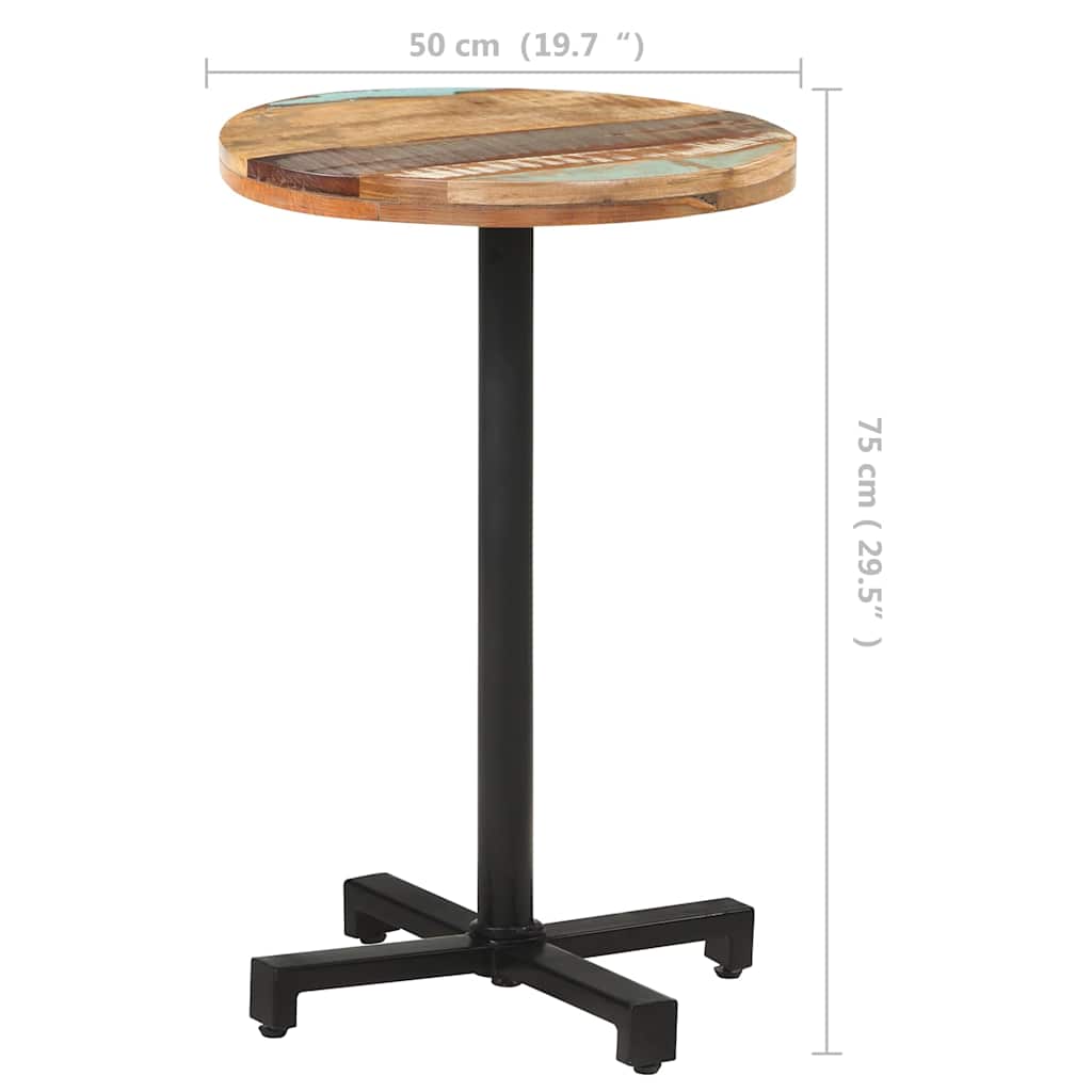 Table de bistro Ronde Ø50x75 cm Bois de récupération massif - XIOS