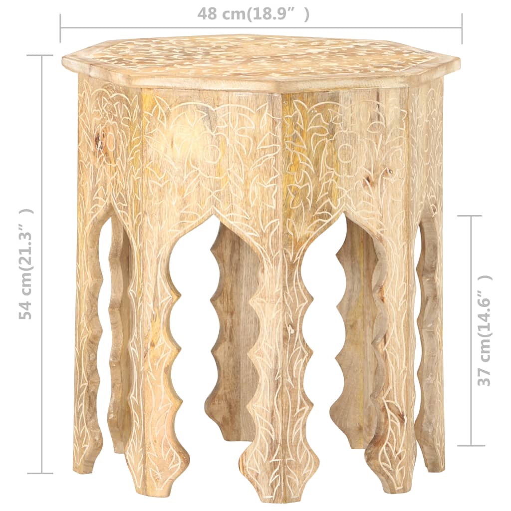 Table d'appoint Ø48 cm Bois de manguier massif - XIOS