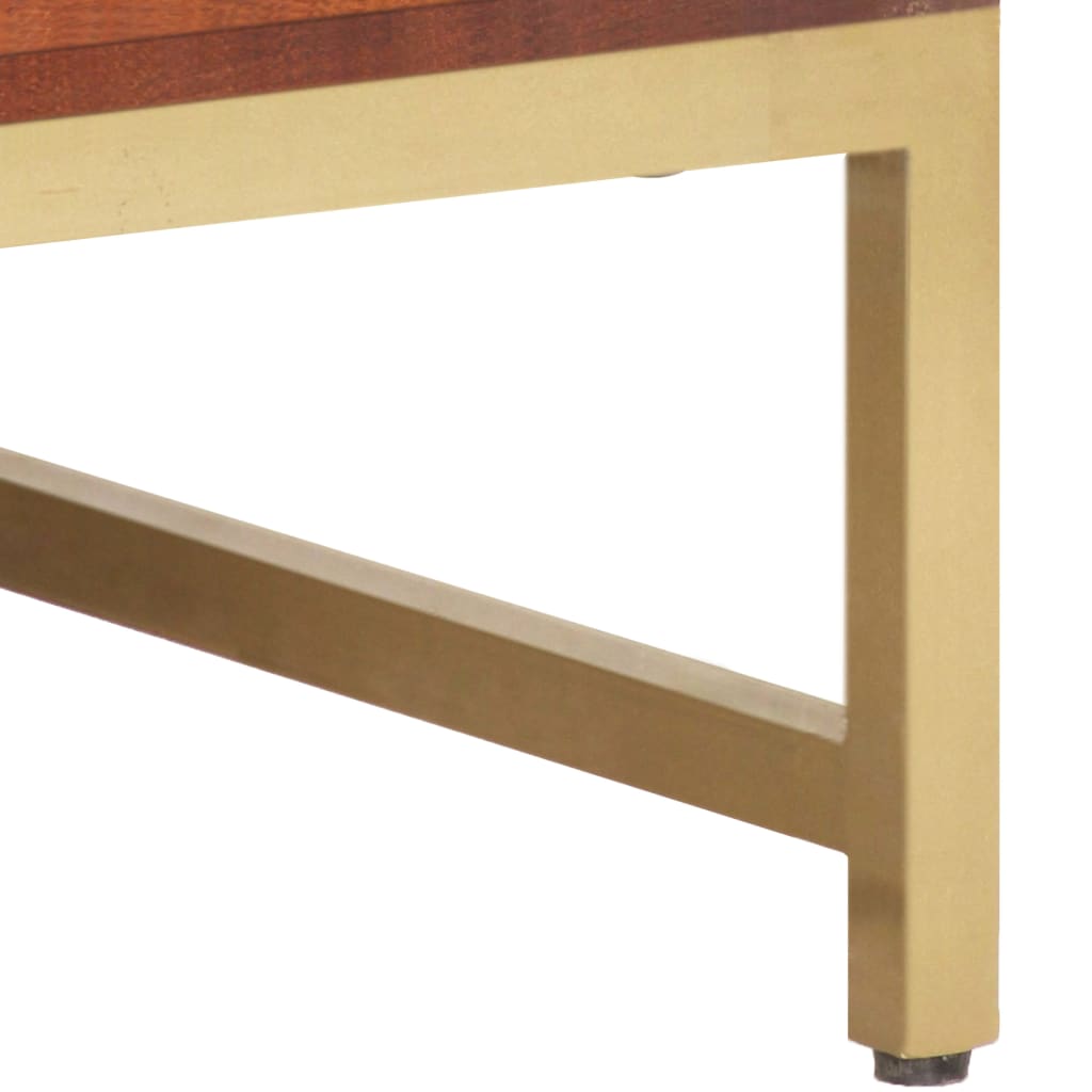 Table basse Marron miel 67x67x45 cm Bois solide d'acacia - XIOS